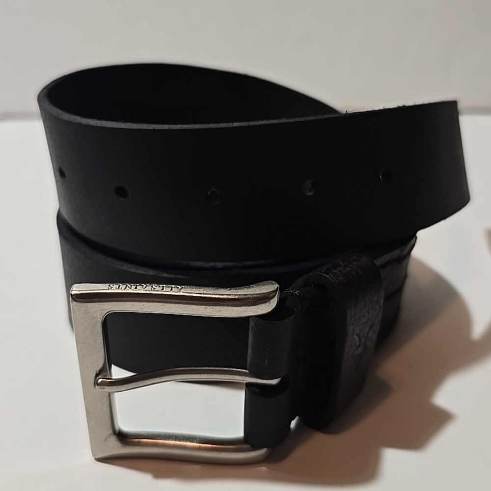 All Saints Mens Genuine Leather Dark Brown Belt Size 36